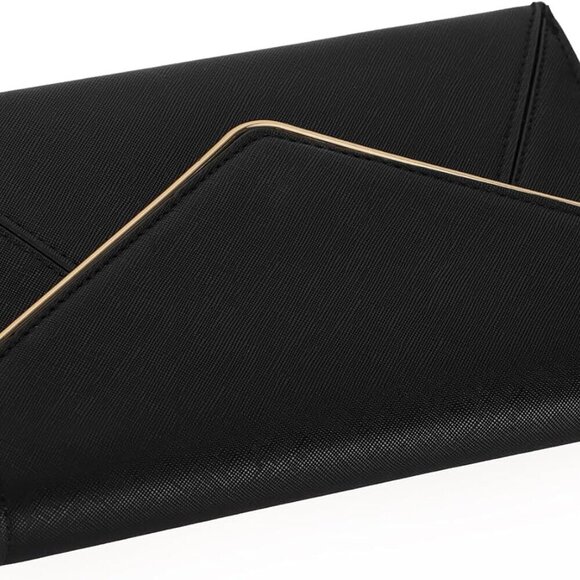 Evening Clutch Handbag Faux Leather Envelope Formal Party Purse